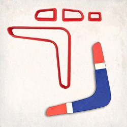 Boomerang Detailed Cookie Cutter Set 4 pcs