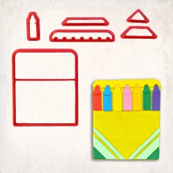 Crayons Detailed Cookie Cutter Set 6 pcs