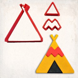 Tee Pee Detailed Cookie Cutter Set 3 pcs
