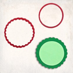 Scalloped Circle Cookie Cutter Set 2 pcs