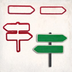 Street Sign Detailed Cookie Cutter Set 3 pcs