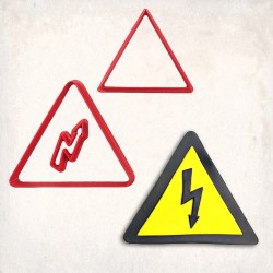 Warning Sign Detailed Cookie Cutter Set 3 pcs