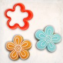 Flower Cookie Cutter Set 4 pcs - Cactus, Clover, Flower, Leaf #RP13062