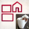 Cup Cookie Cutter Set 3 pcs - House, Heart, Mini House #RP13063