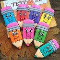 School Cookie Cutter Set 4 pcs - Pen, Book, Child, Balloon #RP13069