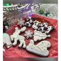 New Year's Cookie Cutter Set 4 pcs - Deer, Sleigh, Pine, Crown #RP13072