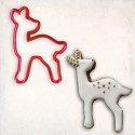 Gift New Year's Cookie Cutter Set 4 pcs - Gift, Bell, Deer, Leaf #RP13071