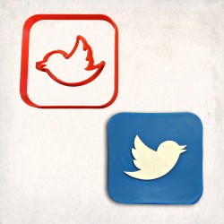 Twitter Logo Cookie Cutter Set 2 pcs