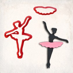 Ballerina Cookie Cutter Set 2 pcs