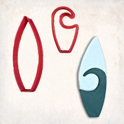 Surf Board Cookie Cutter Set 2 pcs