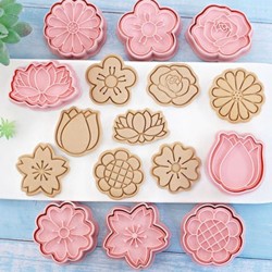 8-Piece Flower Set Detailed Cookie Cutter Set 16 pcs #RP12677