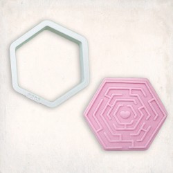 Hexagon Labyrinth Detailed Cookie Cutter Set 2 pcs #RP12679
