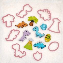 Dinosaur Detailed Cookie Cutter Set 8 pcs #RP12684