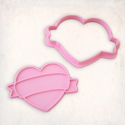 Heart Detailed Cookie Cutter Set 2 pcs #RP12694