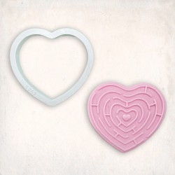 Heart Labyrinth Detailed Cookie Cutter Set 2 pcs #RP12705