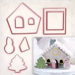 Winter House Noel Detailed Cookie Cutter Set 2 pcs #RP12709
