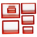 Volovan Set 6 Pcs - Rectangular Serrated