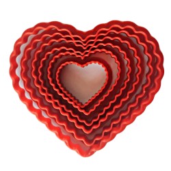 Volovan Set 6 Pcs - Heart Serrated