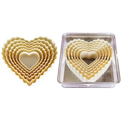 Volovan Set Boxed Bone - Heart Serrated