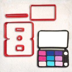 Make Up Compact Detailed Cookie Cutter Set 6 pcs