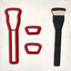 Makeup Brush Detailed Cookie Cutter Set 3 pcs