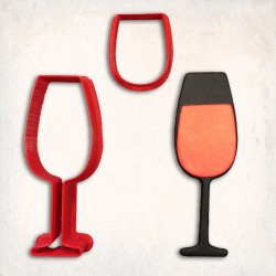 Wine Glass Cookie Cutter Set 2 pcs