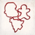 Christmas Bundle Detailed Cookie Cutter Set 3 pcs