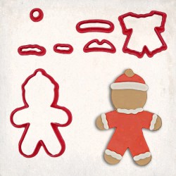 Santa Gingerbread Detailed Cookie Cutter Set 7 pcs