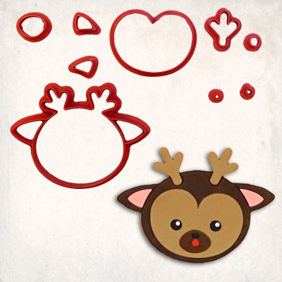 Cute Deer Detailed Cookie Cutter Set 8 pcs