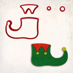 Elf Shoe Detailed Cookie Cutter Set 4 pcs