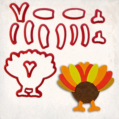 Turkey Detailed Cookie Cutter Set 13 pcs
