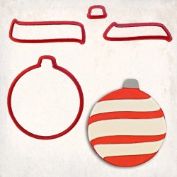 Christmas Ornament Detailed Cookie Cutter Set 4 pcs