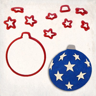 Christmas Ornament Detailed Cookie Cutter Set 10 pcs