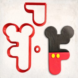 Mickey Mause Letter F Detailed Cookie Cutter Set 3 pcs