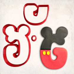 Mickey Mause Letter G Detailed Cookie Cutter Set 3 pcs