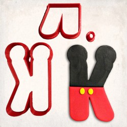 Mickey Mause Letter K Detailed Cookie Cutter Set 3 pcs