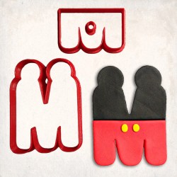 Mickey Mause Letter M Detailed Cookie Cutter Set 3 pcs