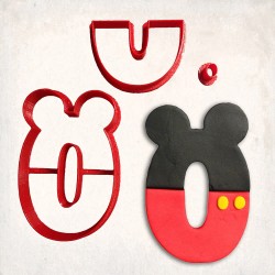 Mickey Mause Letter O Detailed Cookie Cutter Set 3 pcs