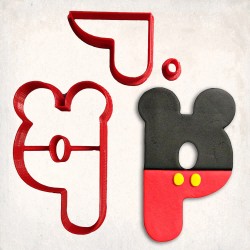 Mickey Mause Letter P Detailed Cookie Cutter Set 3 pcs