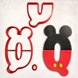 Mickey Mause Letter Q Detailed Cookie Cutter Set 3 pcs