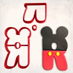 Mickey Mause Letter R Detailed Cookie Cutter Set 3 pcs