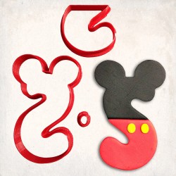 Mickey Mause Letter S Detailed Cookie Cutter Set 3 pcs
