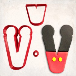 Mickey Mause Letter V Detailed Cookie Cutter Set 3 pcs