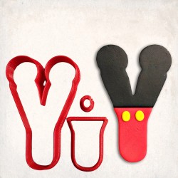 Mickey Mause Letter Y Detailed Cookie Cutter Set 3 pcs