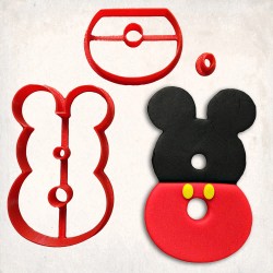 Mickey Mause Number 8 Detailed Cookie Cutter Set 3 pcs