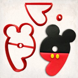 Mickey Mause Number 9 Detailed Cookie Cutter Set 3 pcs