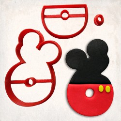 Mickey Mause Number 6 Detailed Cookie Cutter Set 3 pcs