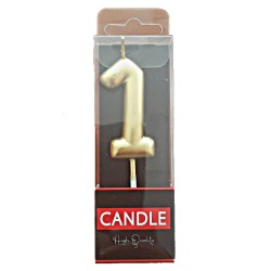 Cake Candle - Gold - Number 1