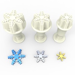 Snowflake Mini Plunger 3 pcs #RP10414