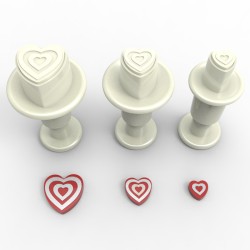 Nested Hearts Mini Plunger 3 pcs #RP10434
